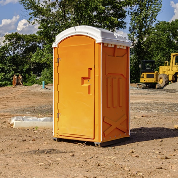 how often are the portable restrooms cleaned and serviced during a rental period in Blanco